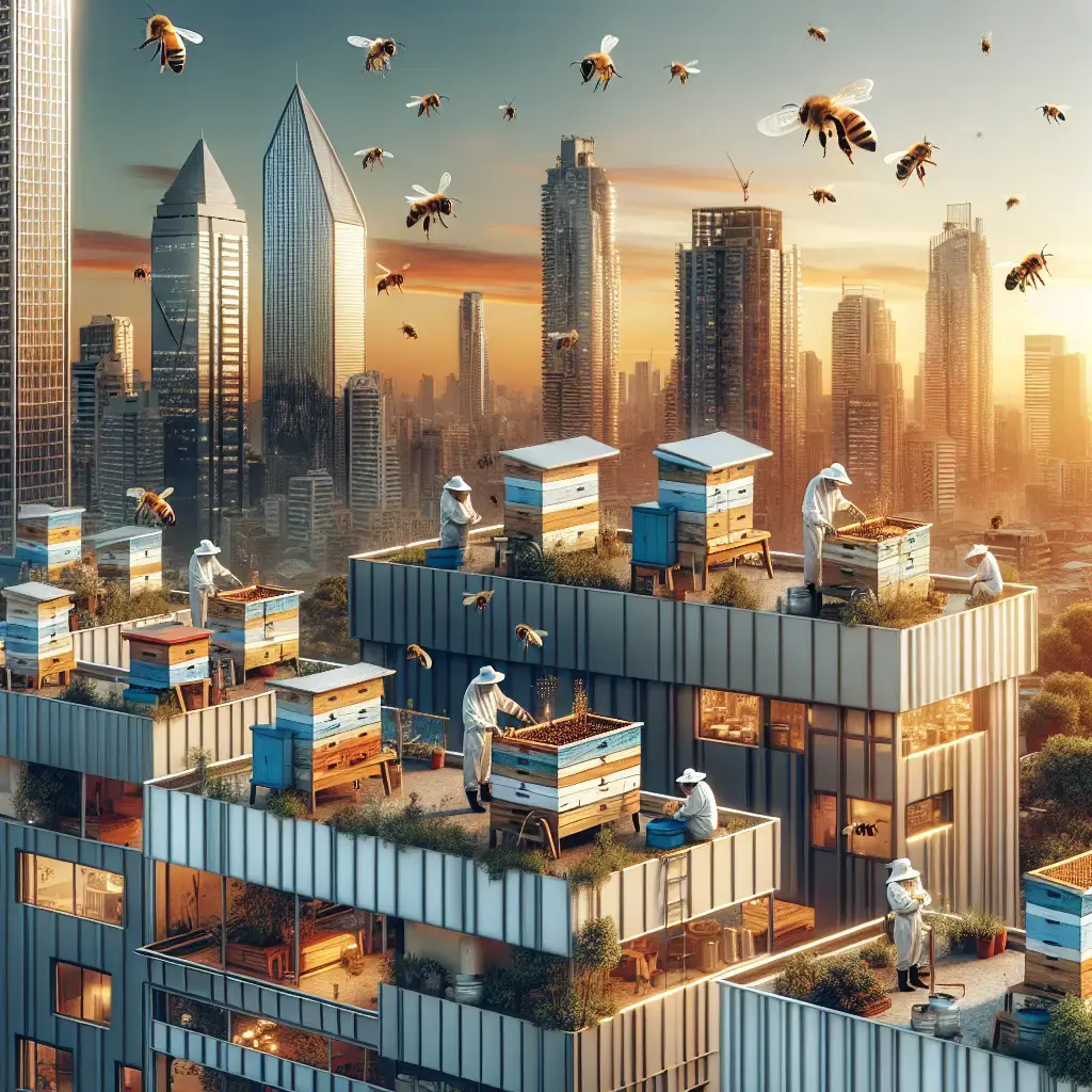 Representation of Rooftop Beekeeping in City Environments