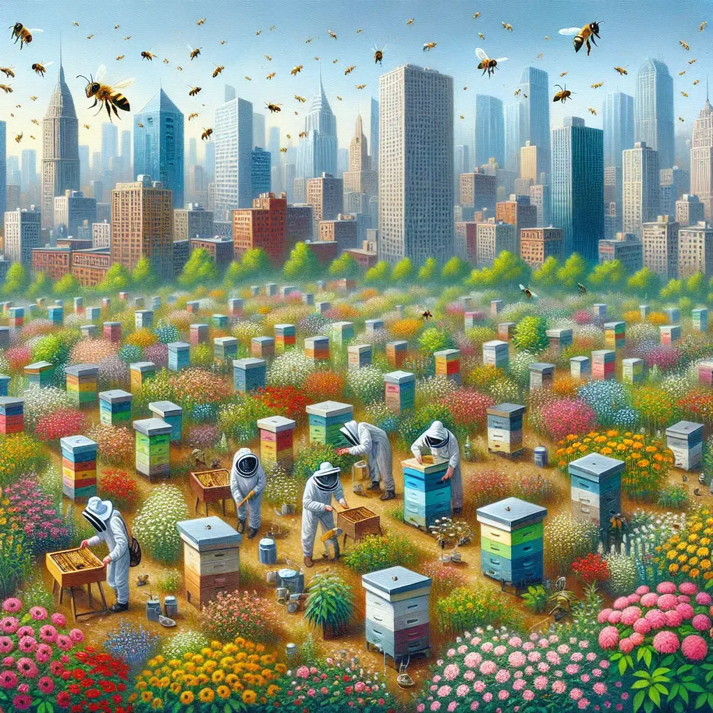 Representation of The Rise of Urban Beekeeping in Small City Gardens